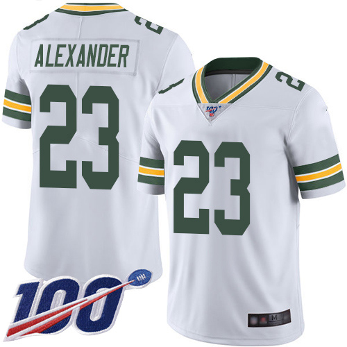 Green Bay Packers Limited White Men #23 Alexander Jaire Road Jersey Nike NFL 100th Season Vapor Untouchable